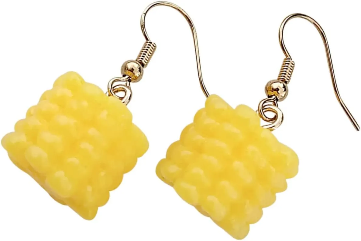 1 Pair Dangle Earrings Resin Food Jewelry for Women and Teens Minimalist Summer Earrings present for Casual Outfits and Special Occasions