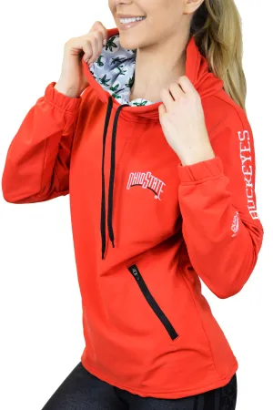 1100 - Ohio State Buckeyes Snorkel Neck Hoodie/Red