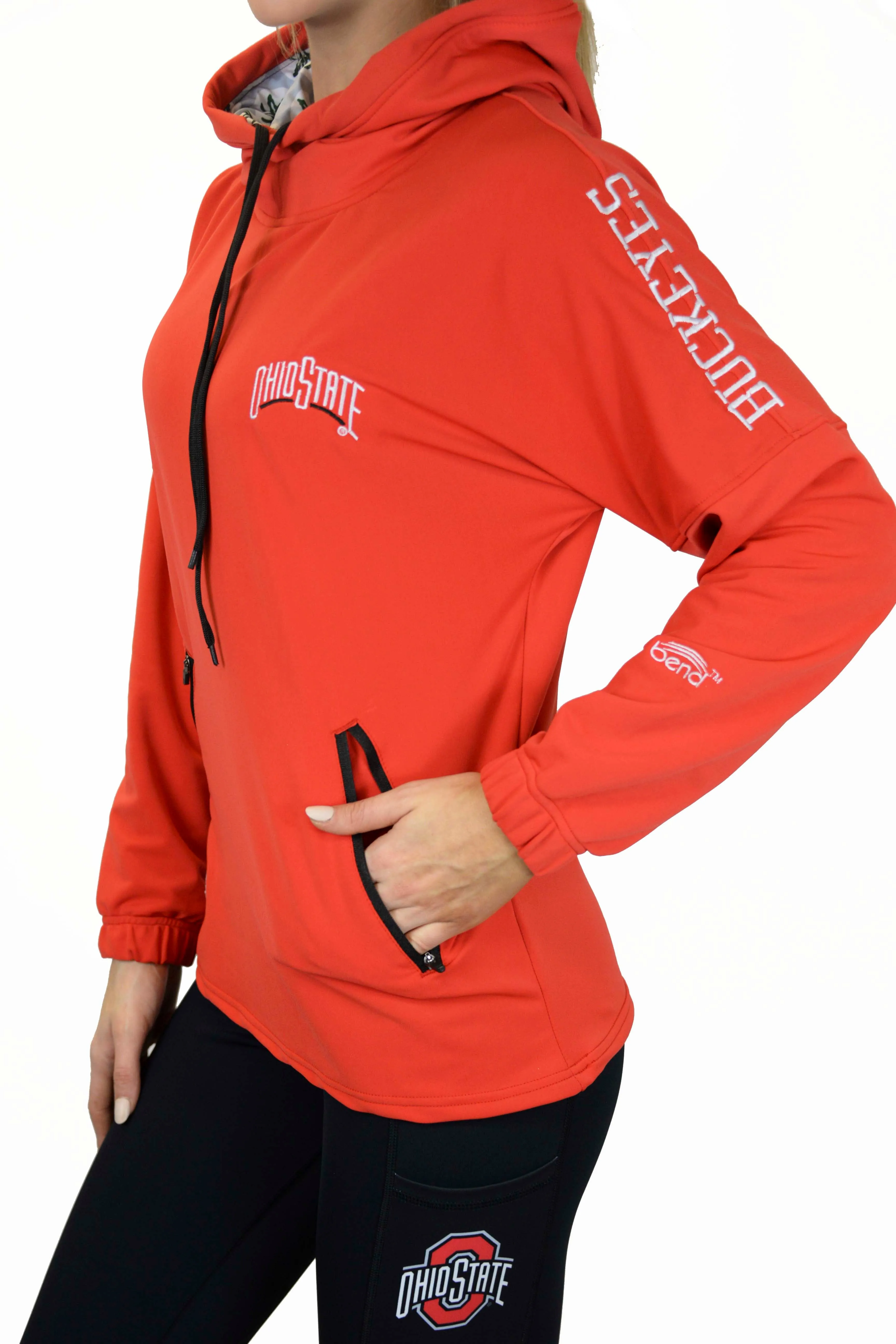 1100 - Ohio State Buckeyes Snorkel Neck Hoodie/Red