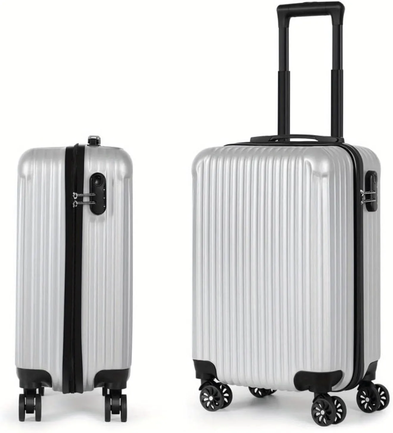 20-inch Hard Shell Carry-On Suitcase with Spinner Wheels Lightweight and Durable