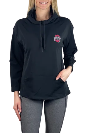 2203 - Ohio State Athletic O Snorkel Neck Hoodie/Black