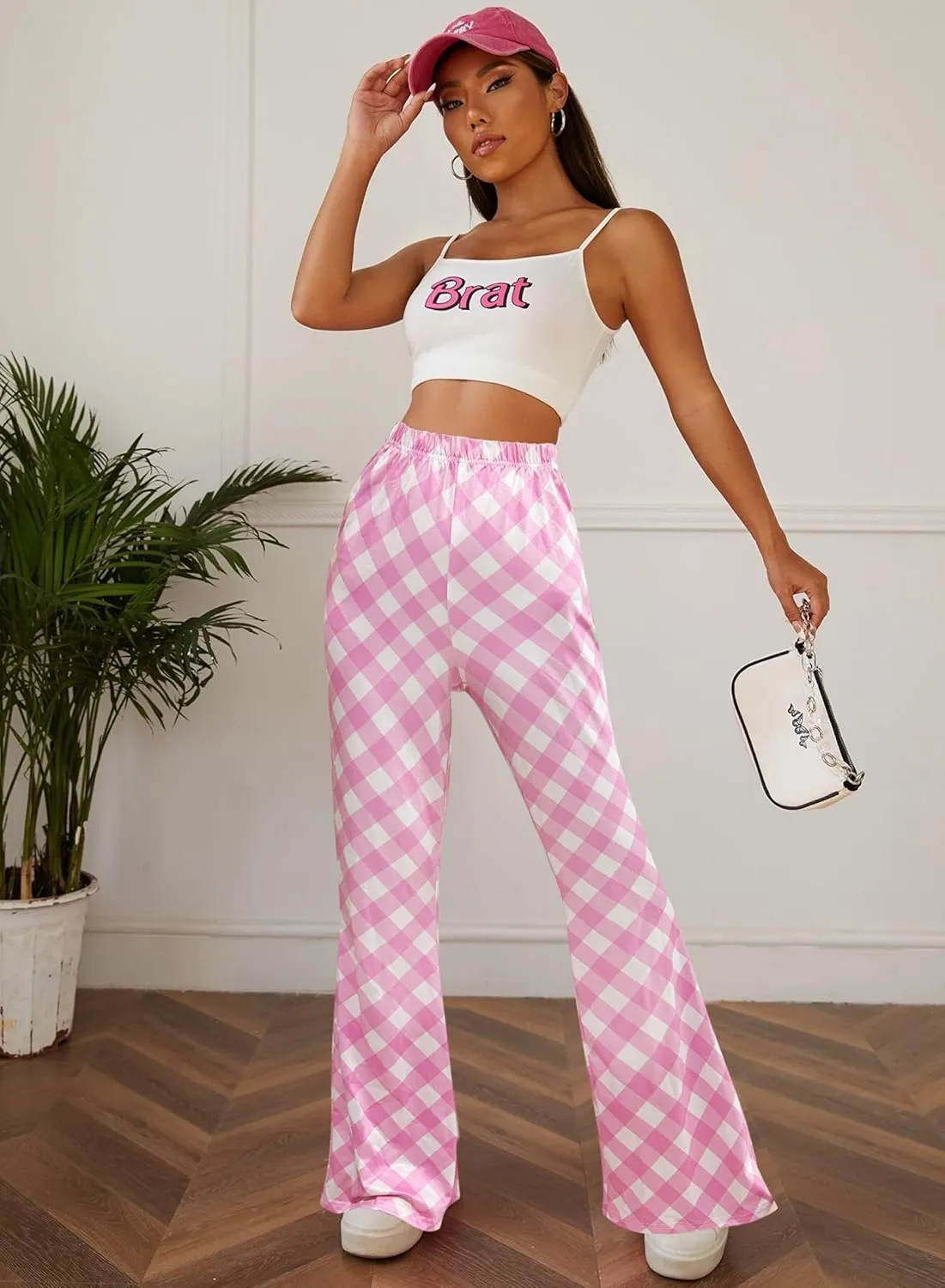 70s Flare Pants for Women - EDC Rave Festival Outfit High Waist Bell Bottom Boho Cute Groovy Disco Trousers