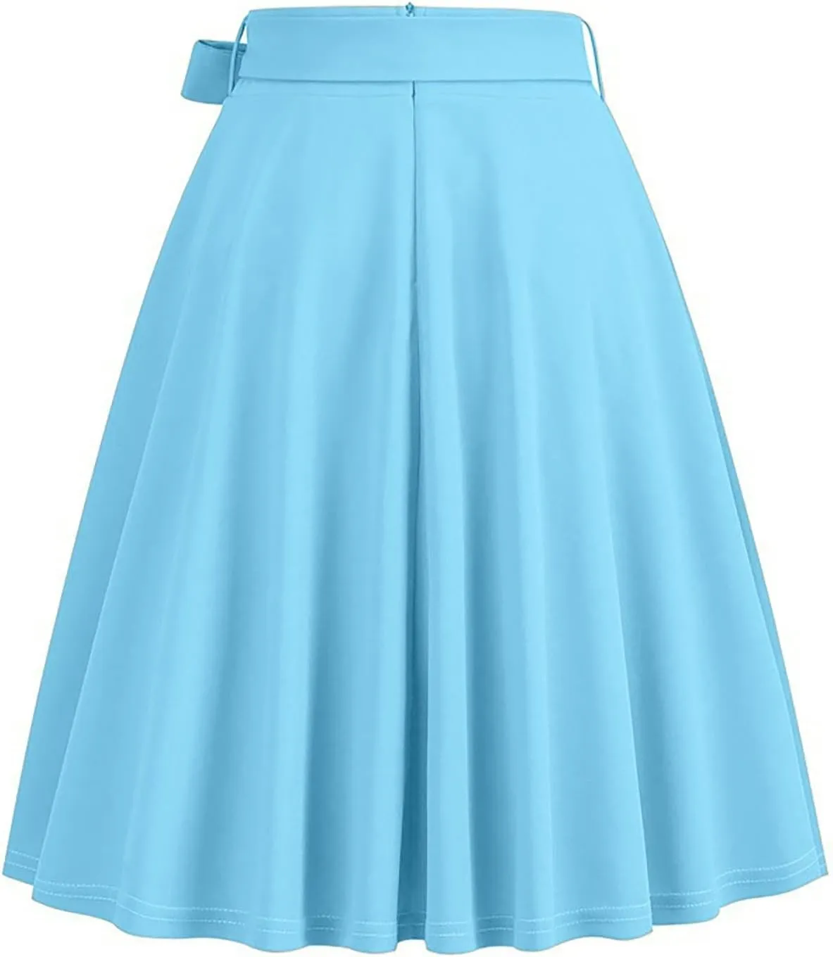 A Line Midi Skirts Women High Waist Pleated Skirts Flowy Vintage Skirts Business Casual Skirts Cocktail Party Skirt