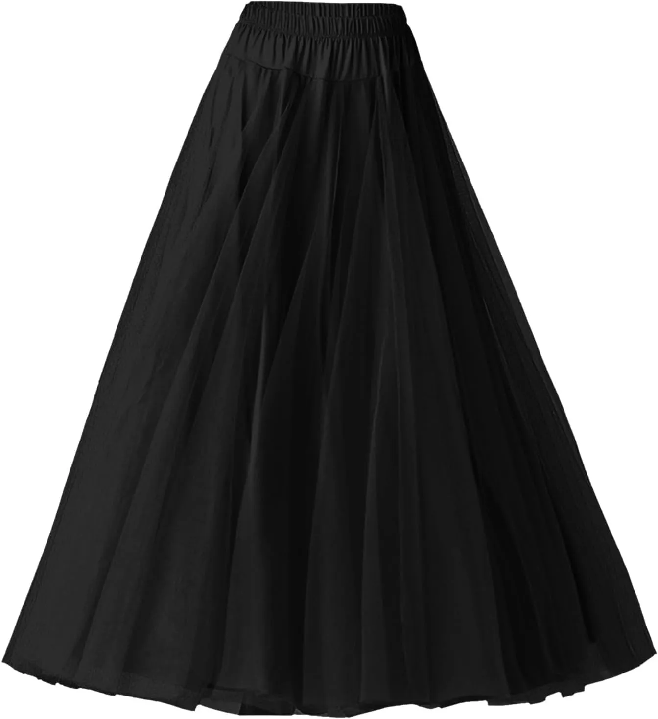 Birthday Tutu Adult A-Line Tulle Skirt Bridesmaid Petticoat Tutu for Women Flare Skirt Black Tutu Skirt for Women