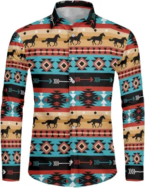 Biyejit Men's Muscle Fit Dress Shirts Wrinkle-Free Long Sleeve Casual Button Down Shirt Size XS-6XL