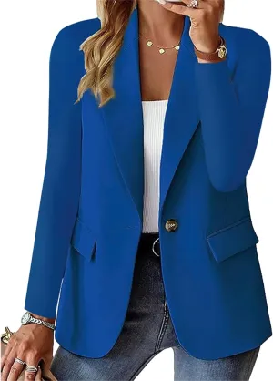 Blazer Jackets for Women Business Casual Long Sleeve Lapel Open Front Work Blazers Dressy Solid Office Suit Jackets
