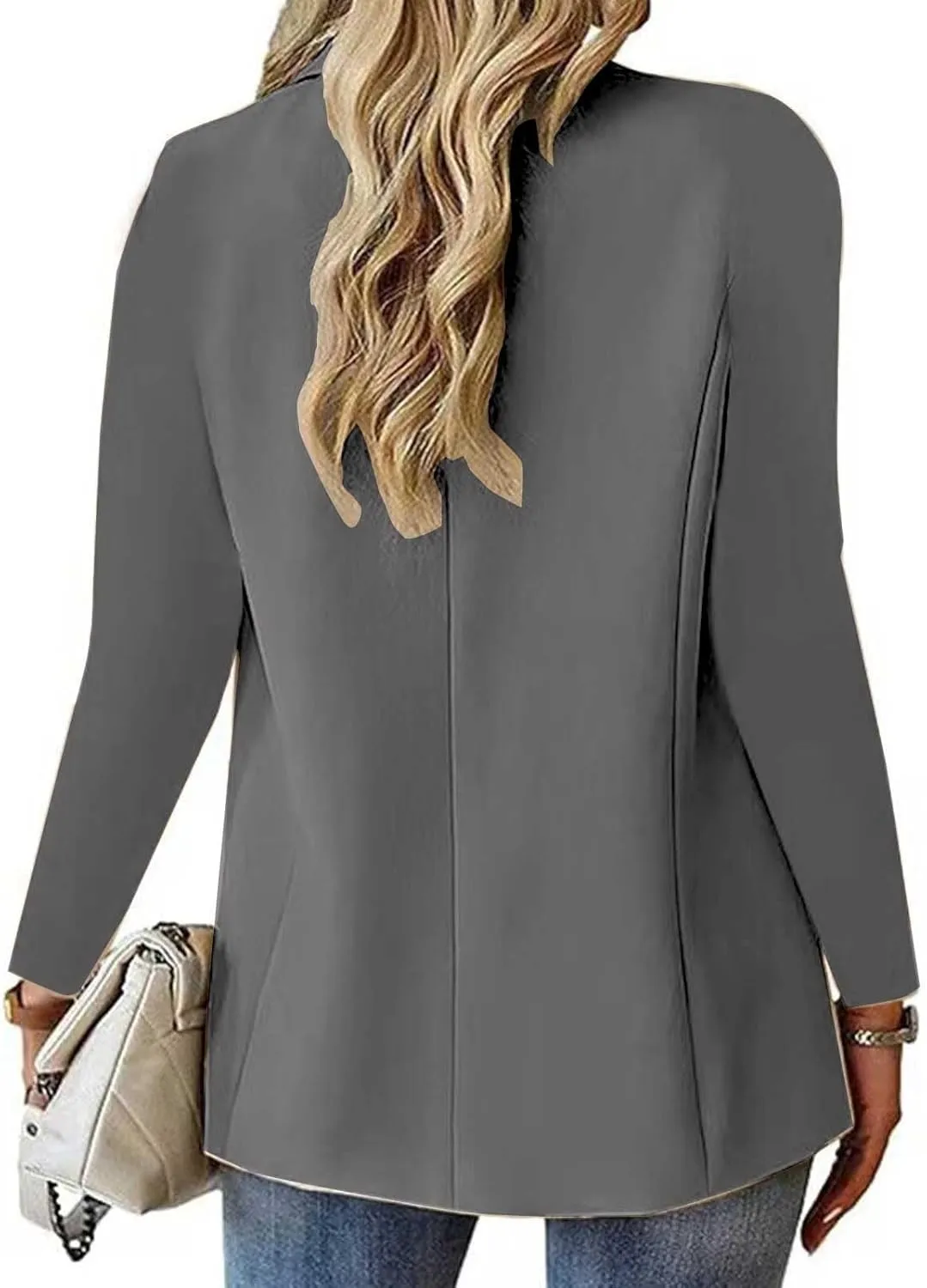 Blazer Jackets for Women Business Casual Long Sleeve Lapel Open Front Work Blazers Dressy Solid Office Suit Jackets