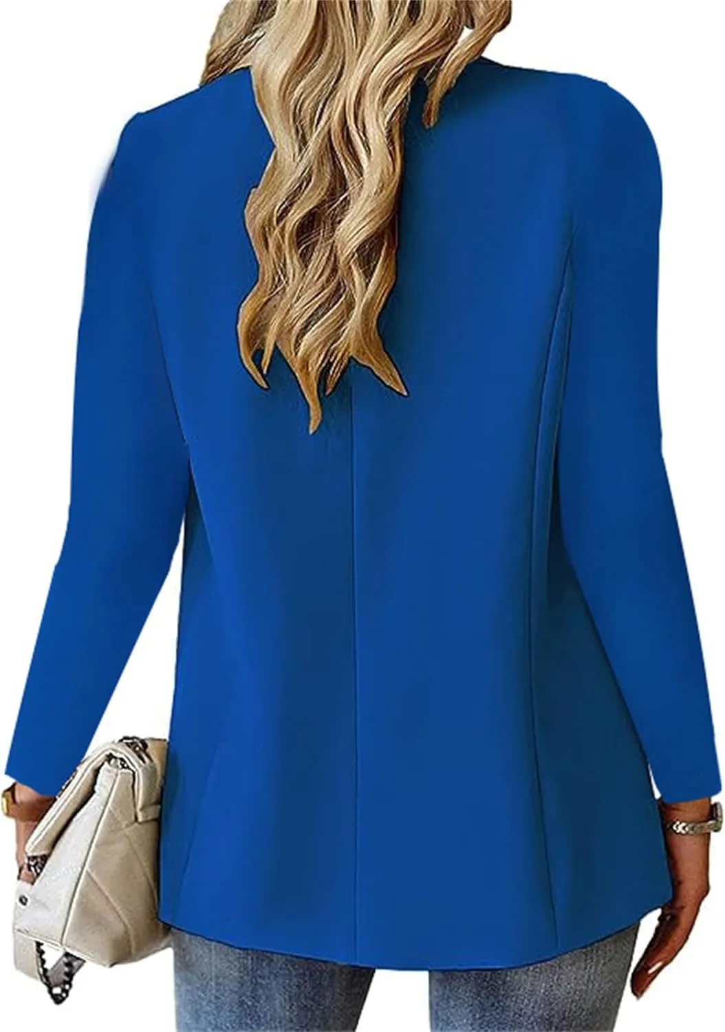 Blazer Jackets for Women Business Casual Long Sleeve Lapel Open Front Work Blazers Dressy Solid Office Suit Jackets