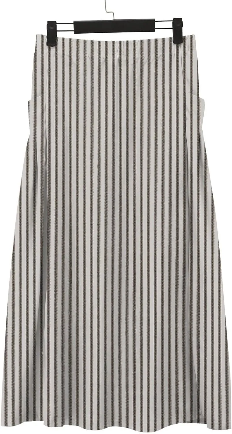 Boho Floral Maxi Skirts Women Elastic High Waist Tiered Pleated Flowy Long Summer Casual Beach Skirt