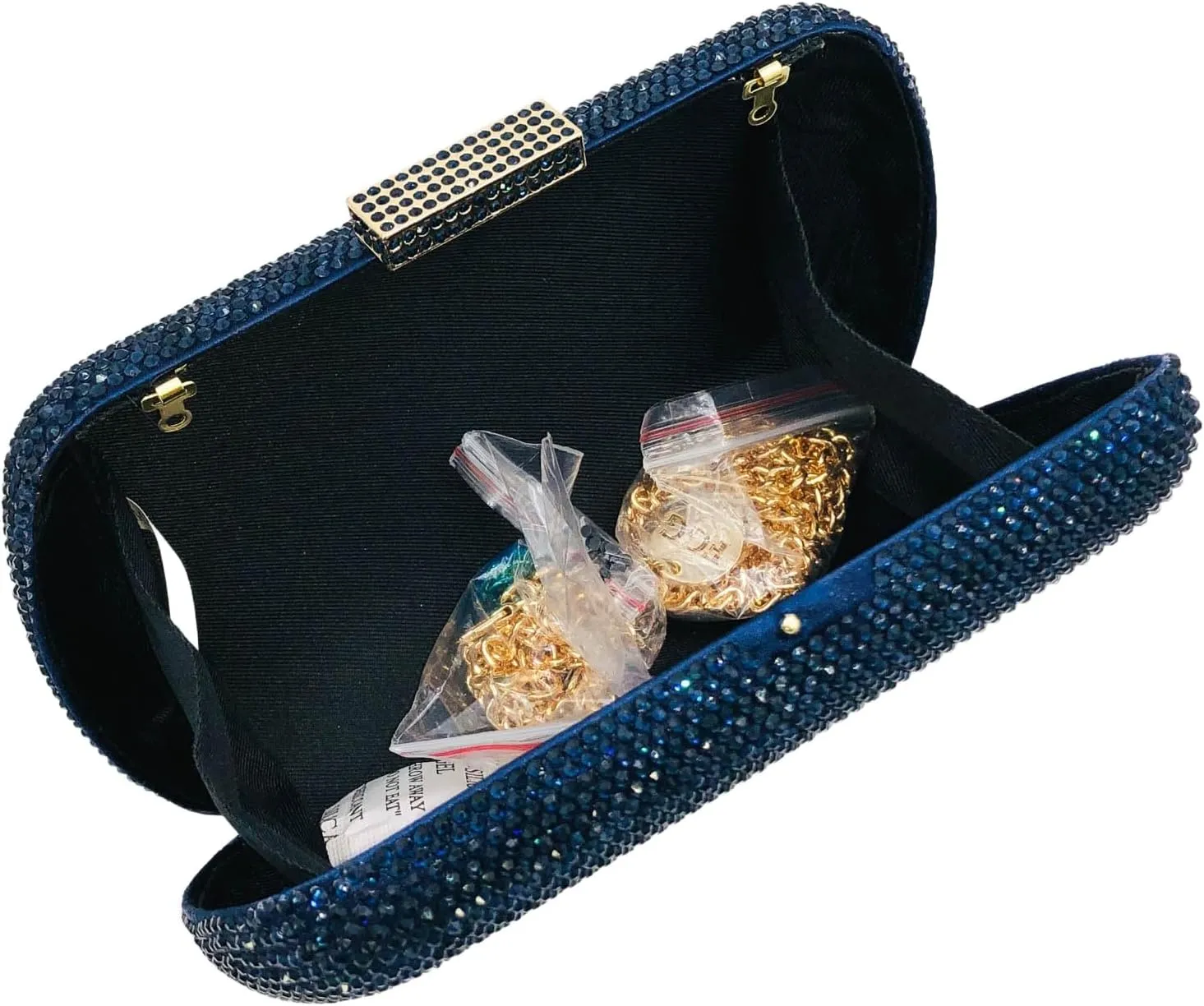 Boutique De FGG Bling Evening Bags and Clutches for Women Formal Party Crystal Clutch Bag Wedding Rhinestone Handbags,Mini