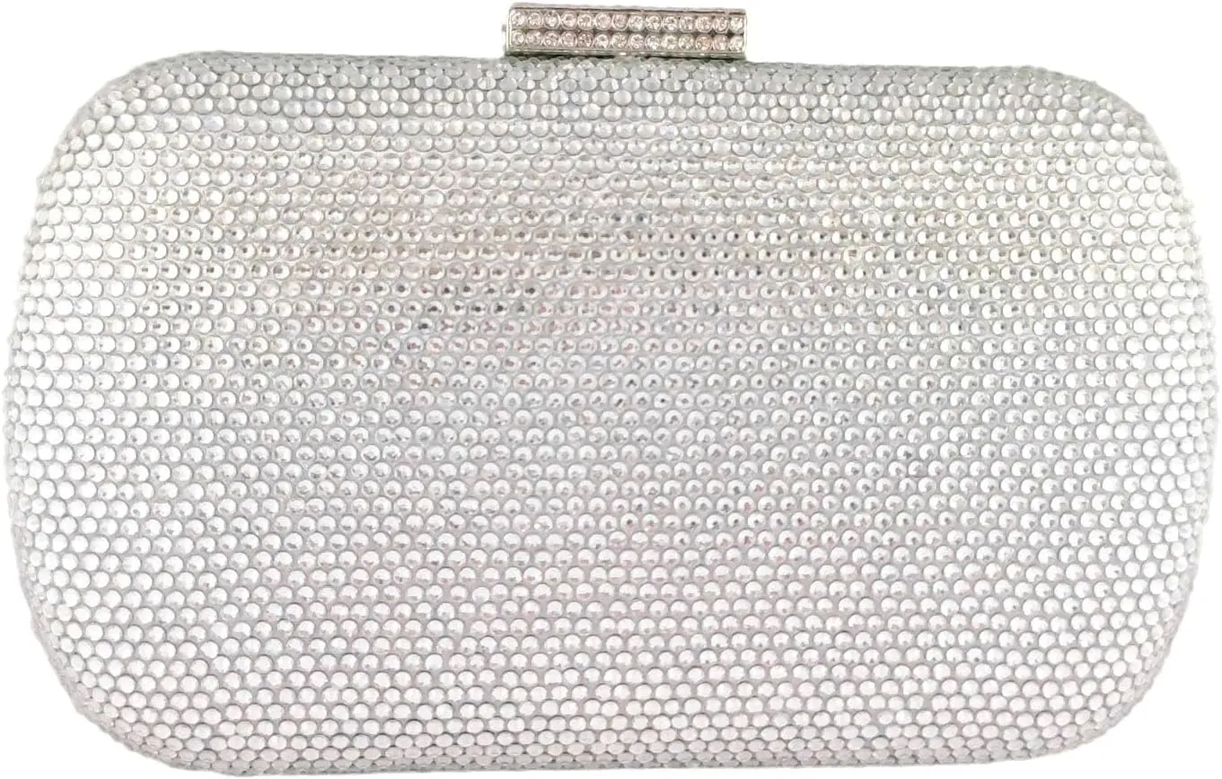 Boutique De FGG Bling Evening Bags and Clutches for Women Formal Party Crystal Clutch Bag Wedding Rhinestone Handbags,Mini
