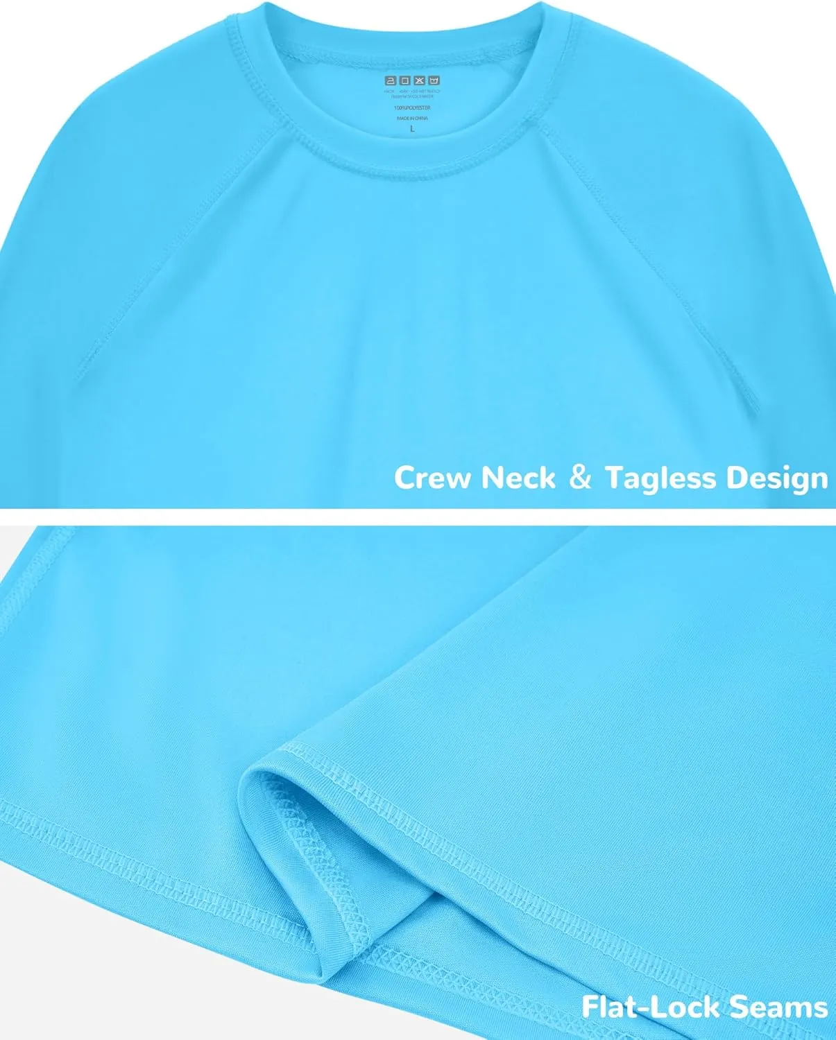 Boys Rash Guard Long Sleeve UPF 50  Kids Swim Shirts Youth Quick Dry Sun Water Shirt for Fishing