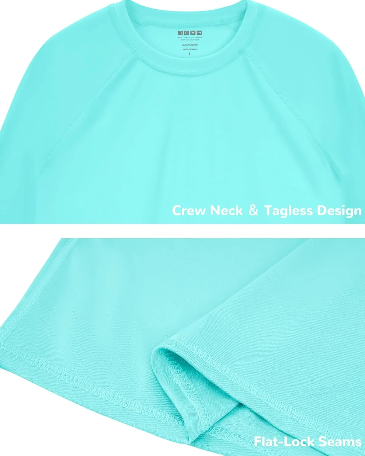 Boys Rash Guard Long Sleeve UPF 50  Kids Swim Shirts Youth Quick Dry Sun Water Shirt for Fishing