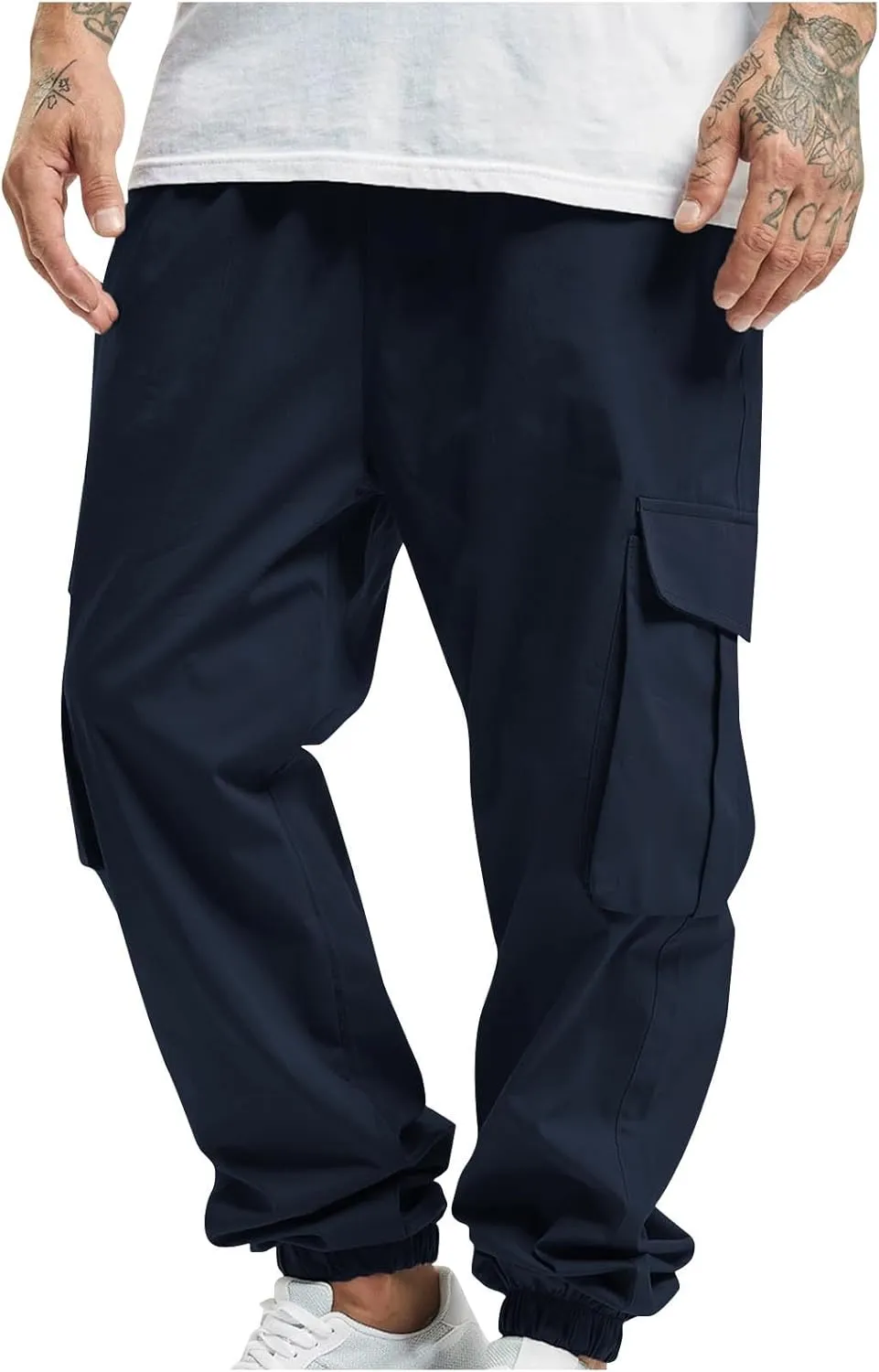 Cargo Pants for Men Slim Fit Mens Hiking Pants Casual Lightweight Joggers Work Pants Multi-Pocket Military Pants