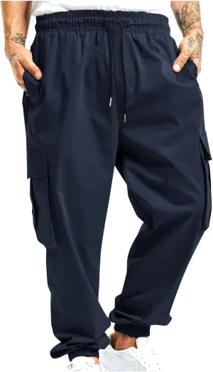 Cargo Pants for Men Slim Fit Mens Hiking Pants Casual Lightweight Joggers Work Pants Multi-Pocket Military Pants