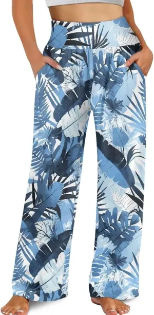 Casual Pants Women Wide Leg Dress Pants High Waisted Loose Fit Work Travel Trousers with Pockets S-3XL