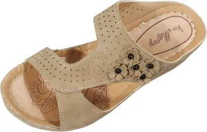 Casual Sandals Women Flat Platform Sandals for Women Orthopedic Open Toe Shoes Slip On Casual Sandals