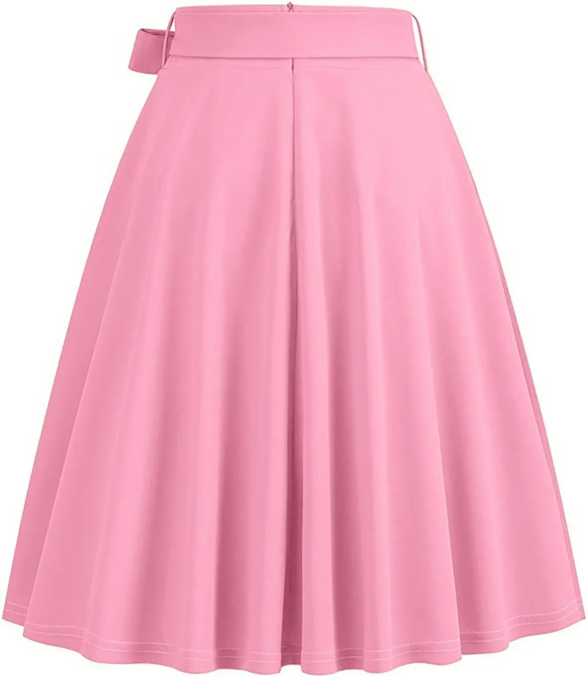 Casual Skirts for Women Solid Midi Pleated Summer Skirt Womens Retro Trendy Going Out Skirts Comfortable Fit Vintage
