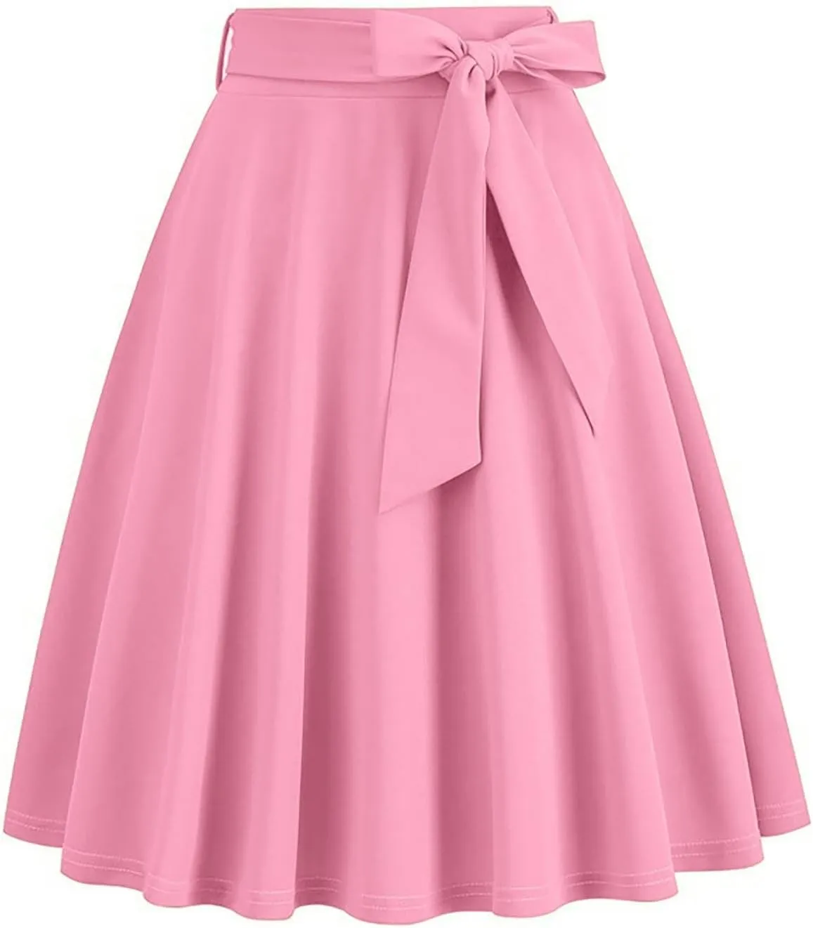 Casual Skirts for Women Solid Midi Pleated Summer Skirt Womens Retro Trendy Going Out Skirts Comfortable Fit Vintage