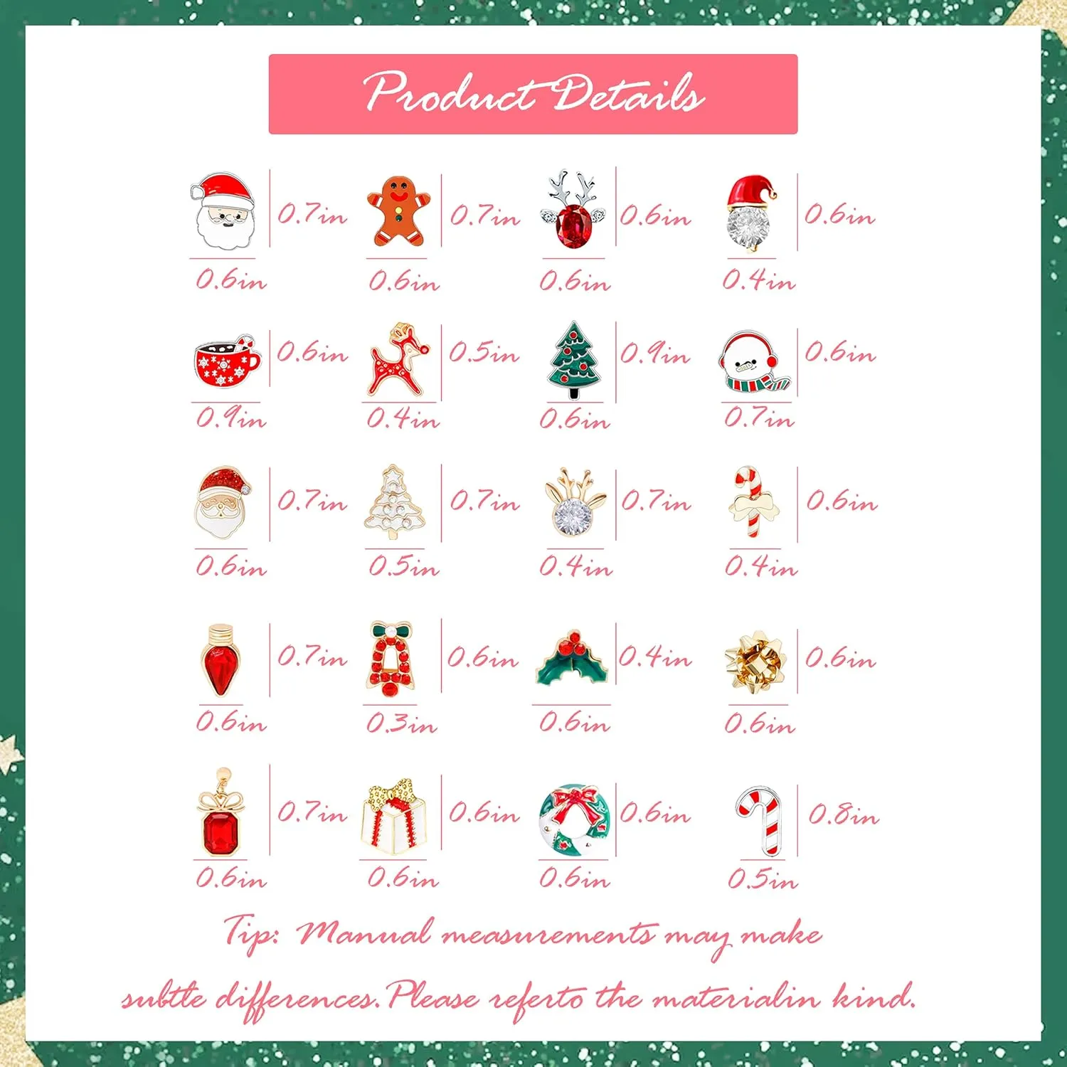 Christmas Earrings for Women Xmas Holiday Dangle Earring Christmas Tree Snowflake Bell Reindeer Stud Earrings Jewelry Costume Outfit Accessories