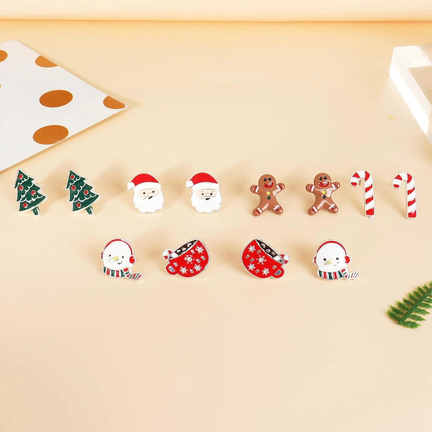 Christmas Earrings for Women Xmas Holiday Dangle Earring Christmas Tree Snowflake Bell Reindeer Stud Earrings Jewelry Costume Outfit Accessories