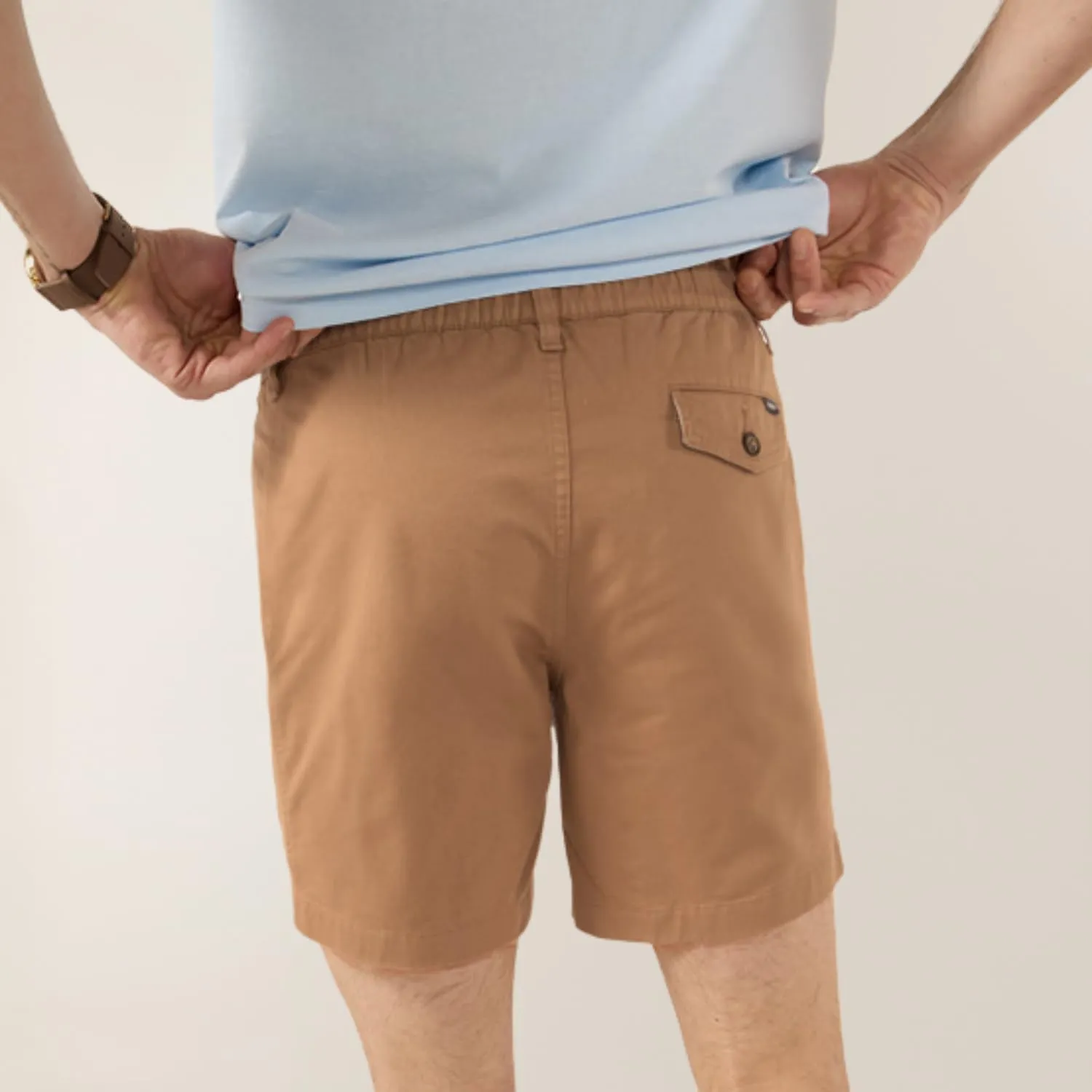 Chubbies Chino Shorts Men 7 Inch - Mens Shorts Casual with Elastic Waistband, Side and Back Pockets, Stretch Cotton Blend