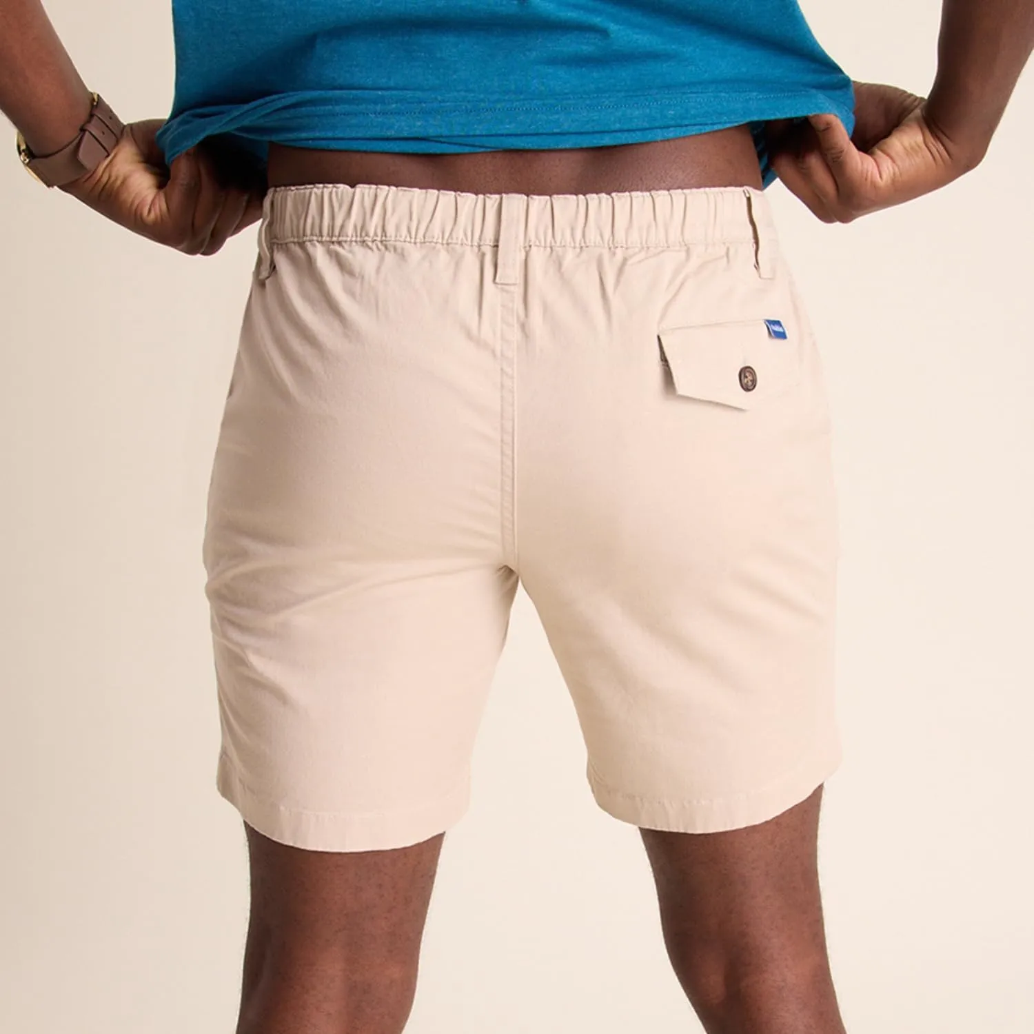 Chubbies Chino Shorts Men 7 Inch - Mens Shorts Casual with Elastic Waistband, Side and Back Pockets, Stretch Cotton Blend