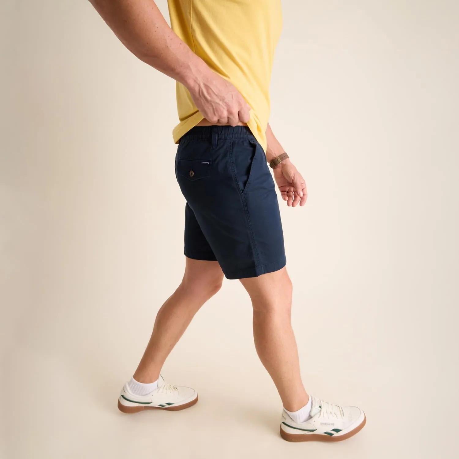 Chubbies Chino Shorts Men 7 Inch - Mens Shorts Casual with Elastic Waistband, Side and Back Pockets, Stretch Cotton Blend