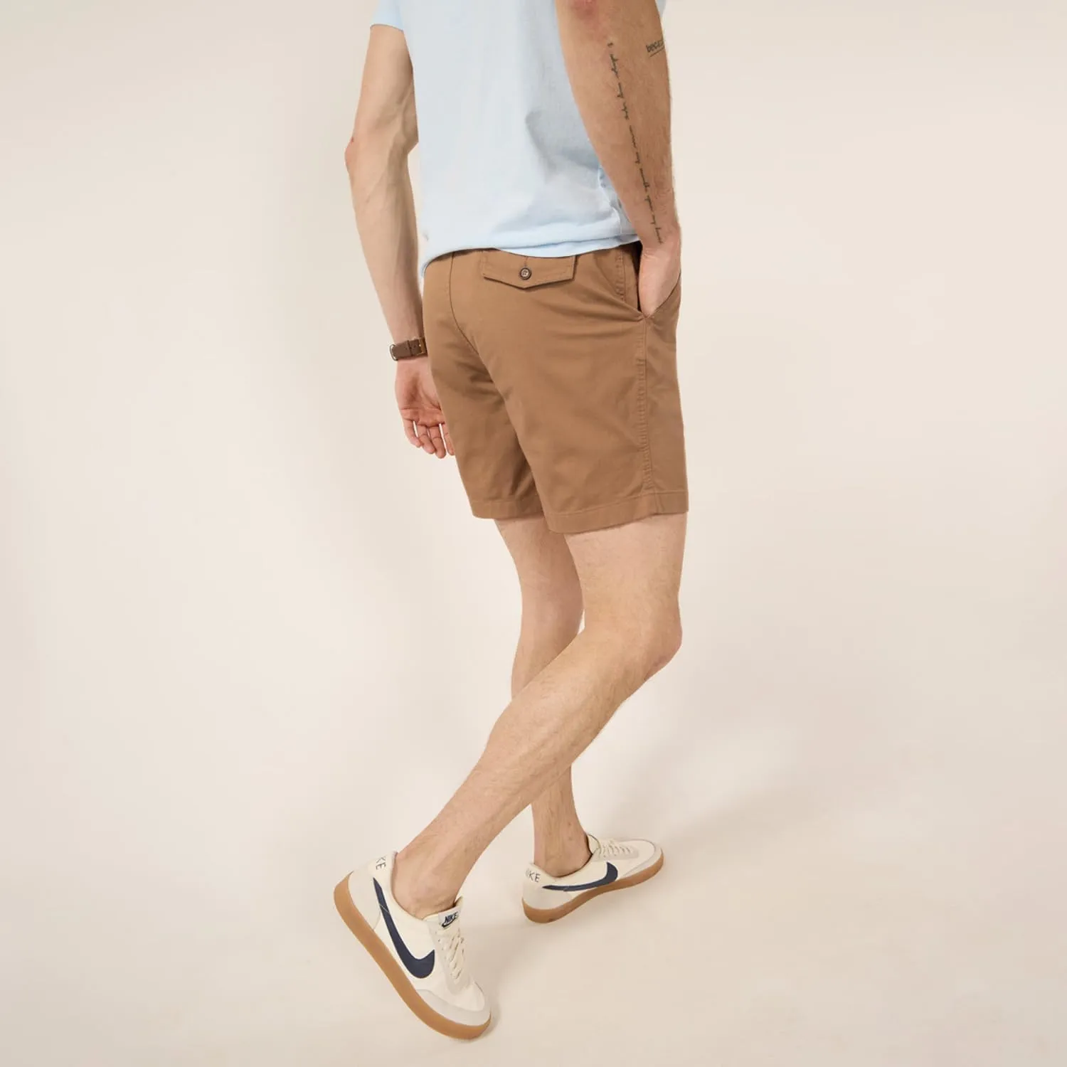 Chubbies Chino Shorts Men 7 Inch - Mens Shorts Casual with Elastic Waistband, Side and Back Pockets, Stretch Cotton Blend