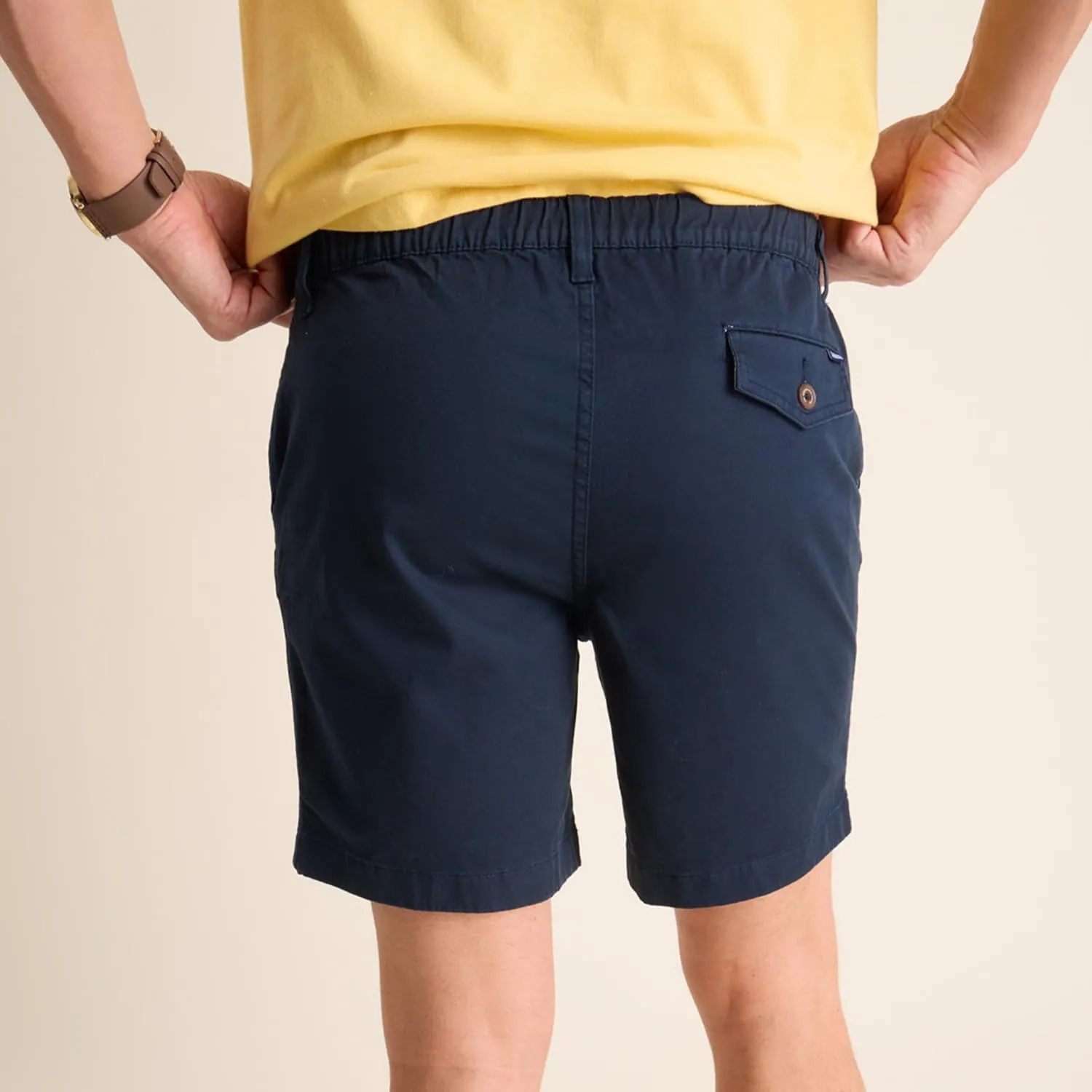 Chubbies Chino Shorts Men 7 Inch - Mens Shorts Casual with Elastic Waistband, Side and Back Pockets, Stretch Cotton Blend