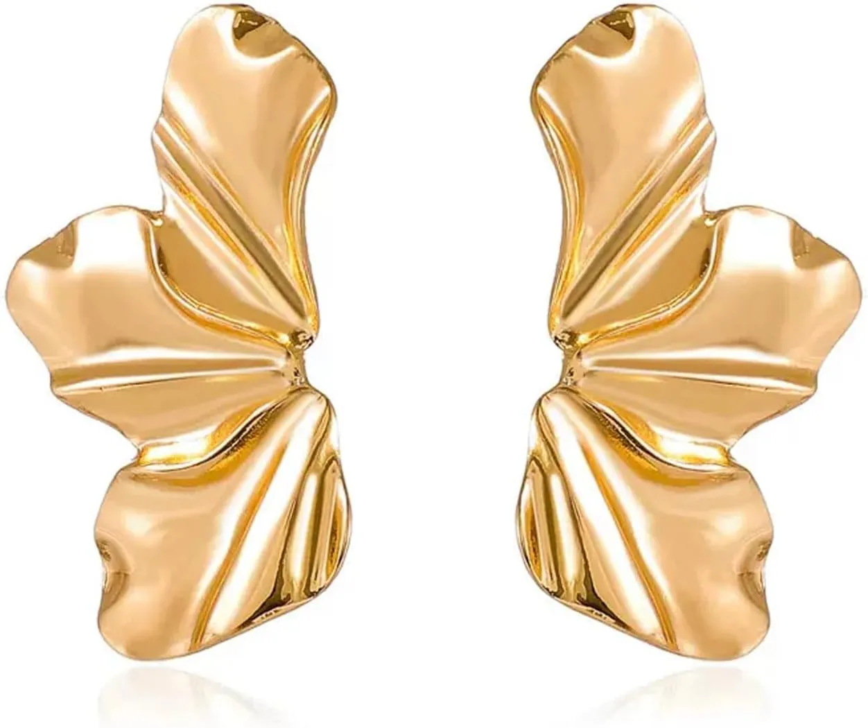 Chunky Gold Earrings Statement Trendy Stud Earring 14K Gold Plated Gold/Silver Dainty Hypoallergenic Earrings(ST-1017)