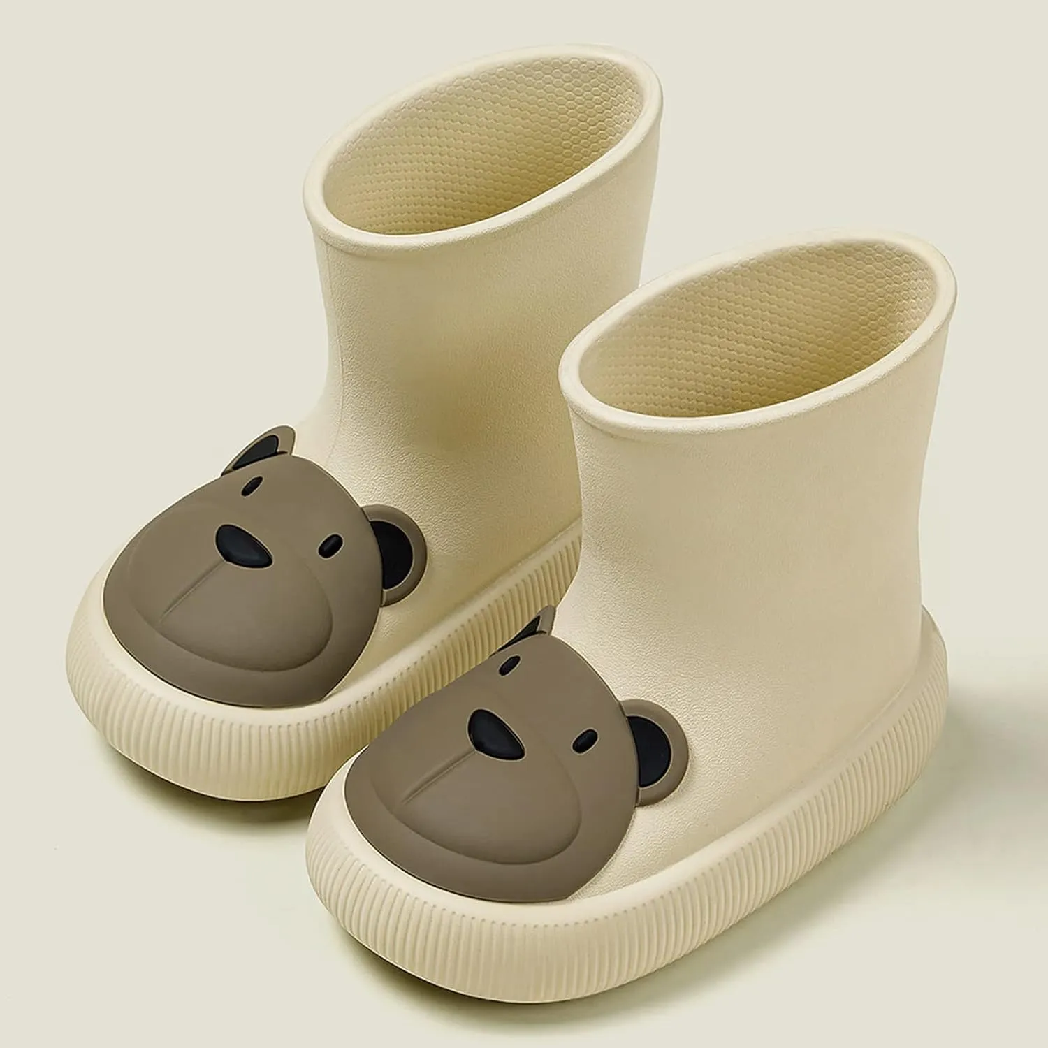 Classic Children Rainboots Rubber Children Water Shoes Rain Boots Kids Baby Cartoon Shoes Girls Dress Shoes Size 5 (White, 12 Little Child)