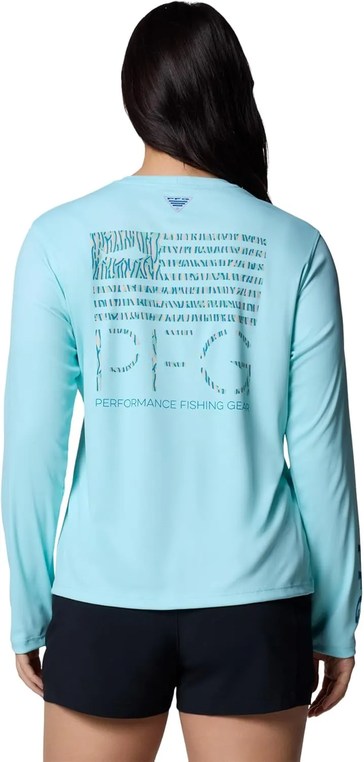 Columbia Women's Tidal Tee PFG Fish Star Long Sleeve