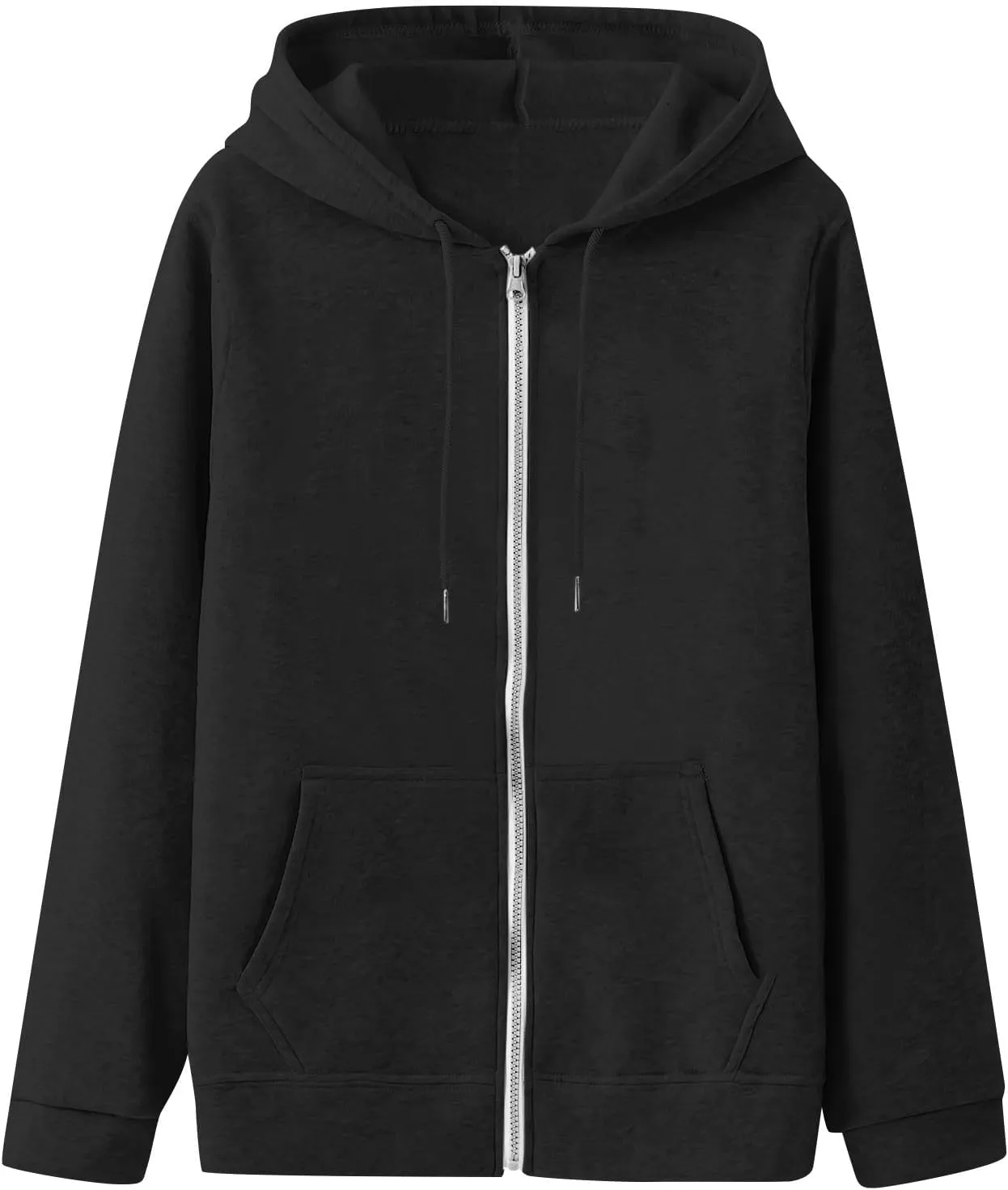 COTECRAM Womens Zip Up Hoodies Oversized Lightweight Hooded Sweatshirt Casual Long Sleeve Jacket Y2K Fall Clothes
