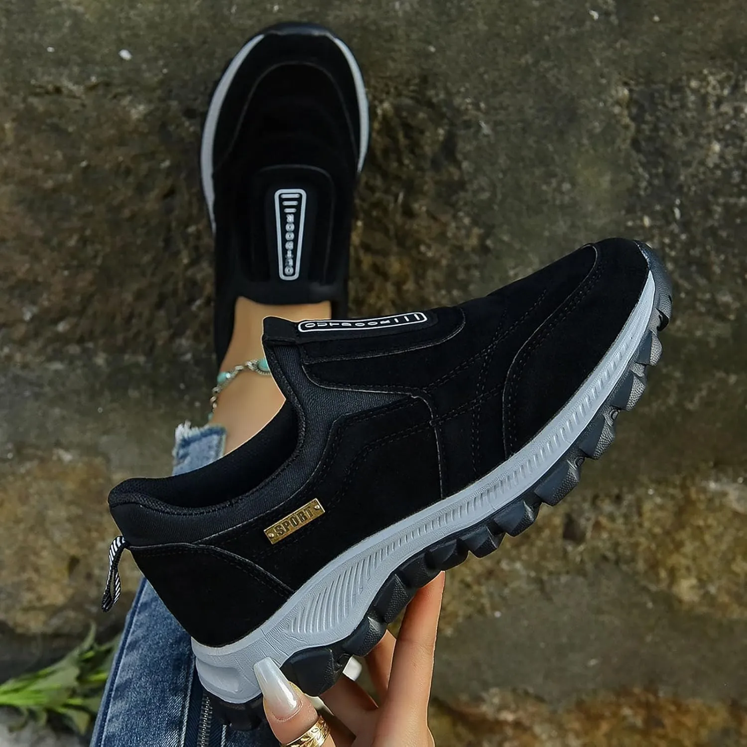 Couple Models Casual Single Shoes Foreign Trade Women Outdoor Hiking Running Sports Shoes Women Shows Sneaker