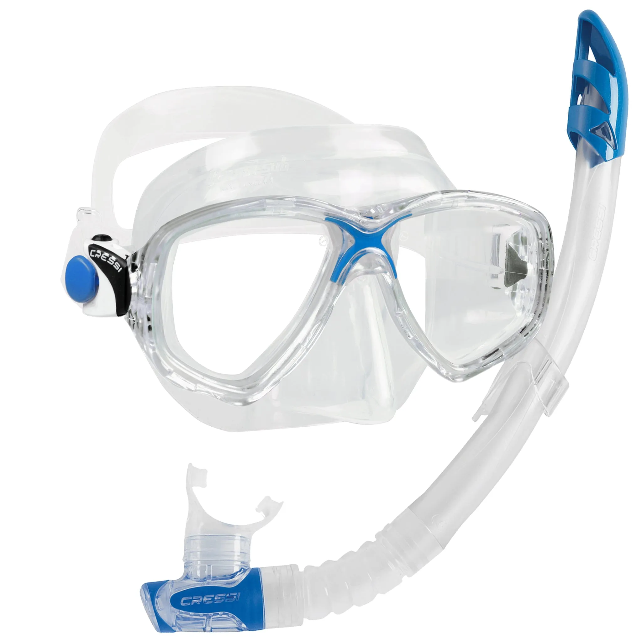 Cressi Marea Snorkelling Combo and Cressi Palau SAF Fins Set