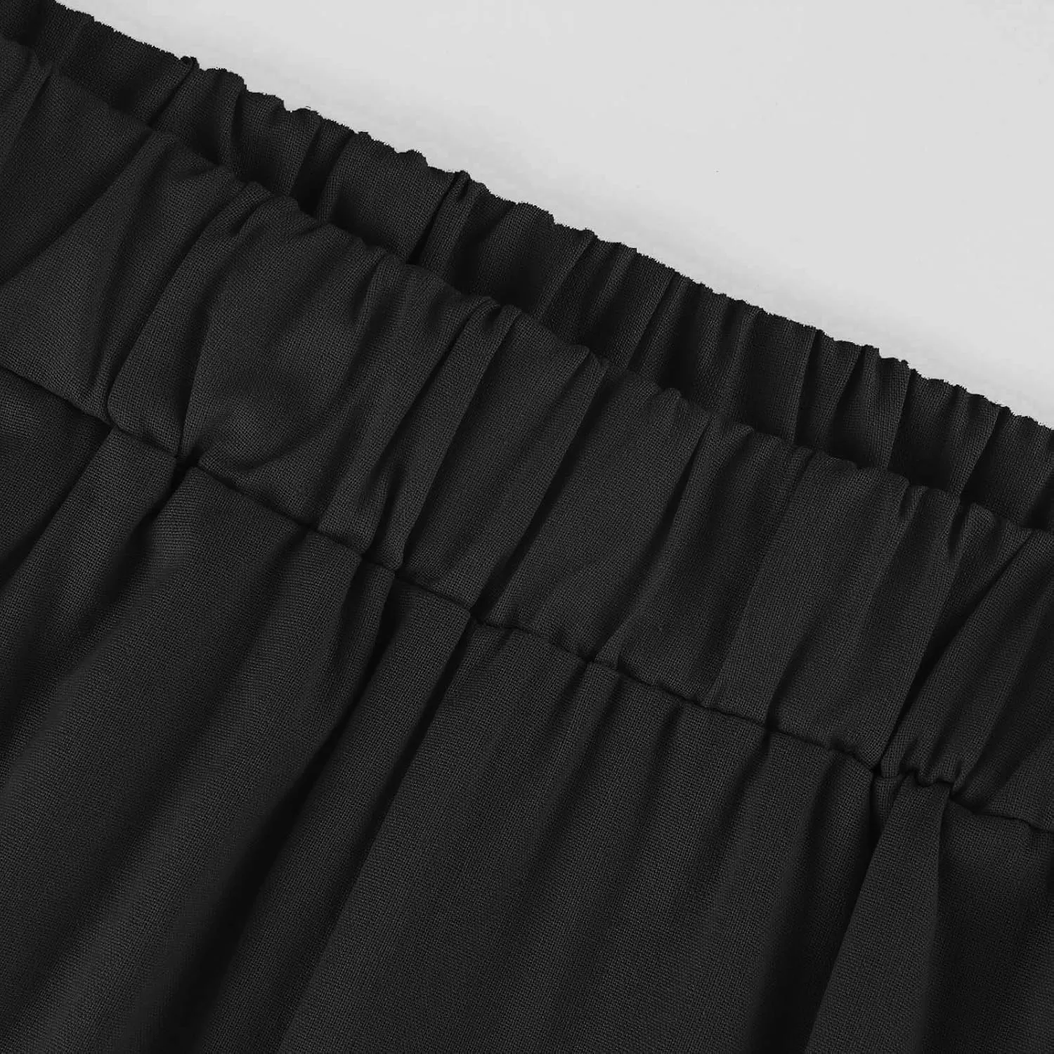Cropped Linen Pants Women Plus Size Lightweight Summer Pants Straight Wide Leg Crop Pants Beach Pants with Pockets
