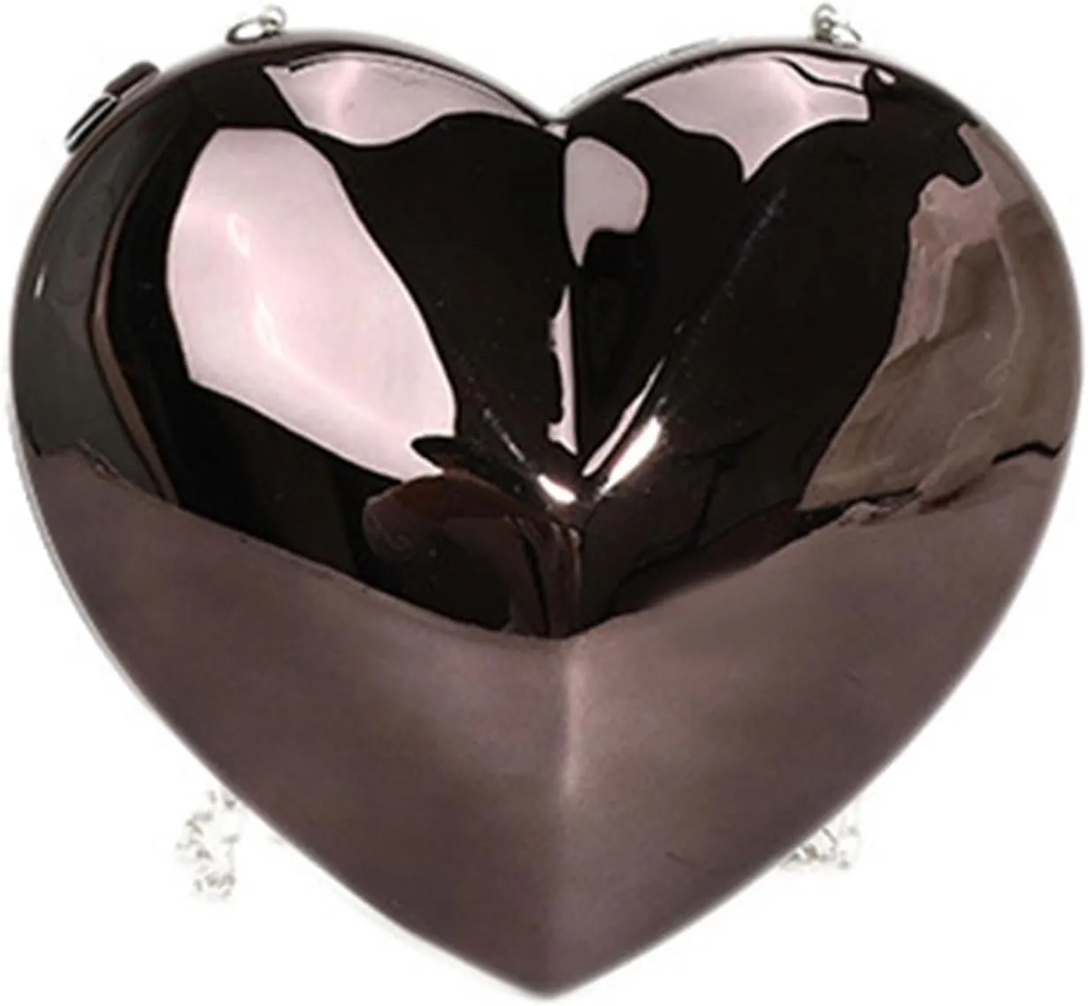 Crossbody BagsWomen Evening Bag Acrylic Crossbody Bag Evening Clutches Bag Heart Shaped Handbag Chain Strap Shoulder Bag Change Purse