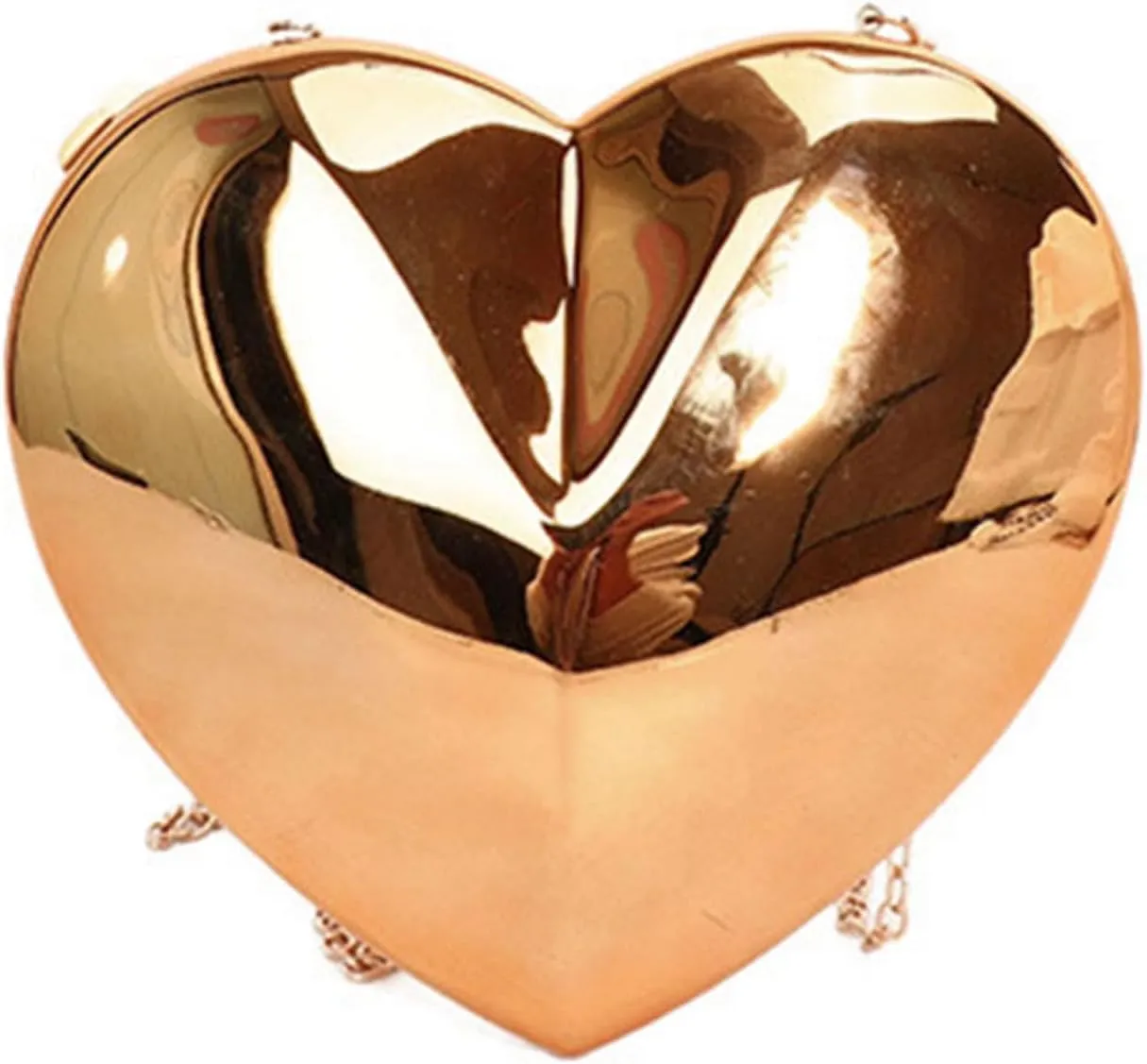 Crossbody BagsWomen Evening Bag Acrylic Crossbody Bag Evening Clutches Bag Heart Shaped Handbag Chain Strap Shoulder Bag Change Purse