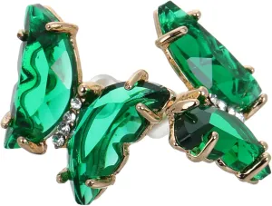 Crystal Butterfly Earrings for Women Elegant Transparent Design Lightweight Rhinestone Jewelry for Weddings and Special Occasions Unique Ethereal Charm Accessories