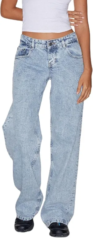Denim Sweatpants Jeans for Women Boyfriend High Waited Baggy Wide Leg Jeans Y2k Streetwear Loose Denim Pants Pocket