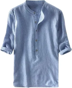Dress Shirts for Men Short Sleeve Fashion Summer Tops Button Down Casual Cotton Linen Dress Vacation Shirts Blouses
