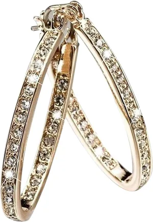 Earring Hoop Stud Drop & Dangle, Dazzling Women Rhinestone Inlaid Big Circle Hoop Earrings Party Banquet Jewelry for Women Birthday Valentines Earrings Gift