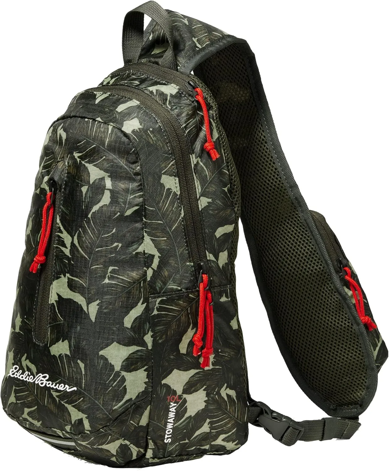 Eddie Bauer Stowaway Packable Sling Bag | Foldable | Travel | Outdoor | Lightweight | Compact | Everyday Carry | Ripstop Nylon | 10L - Dark Loden