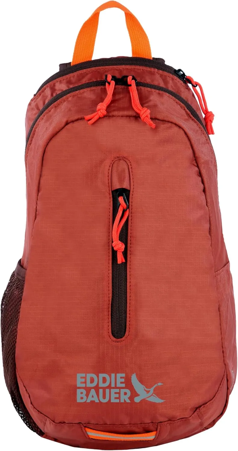 Eddie Bauer Stowaway Packable Sling Bag | Foldable | Travel | Outdoor | Lightweight | Compact | Everyday Carry | Ripstop Nylon | 10L - Maroon