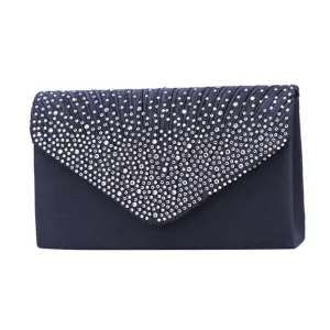 Envelope Bag Women Handbag Evening Bag Diamante Handbag Purse for Wedding, Bridal, Prom, Party Navy Blue Women's Clutches Navy Blue Bag Bag Bags for Women/893/1117