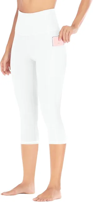 Ewedoos Womens Yoga Pants with Pockets Capri Leggings for Women Tummy Control Workout Leggings Compression Capris Pants