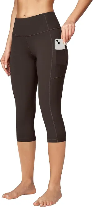 Ewedoos Womens Yoga Pants with Pockets Capri Leggings for Women Tummy Control Workout Leggings Compression Capris Pants