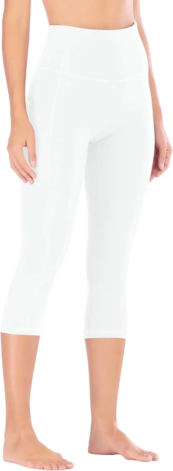 Ewedoos Womens Yoga Pants with Pockets Capri Leggings for Women Tummy Control Workout Leggings Compression Capris Pants