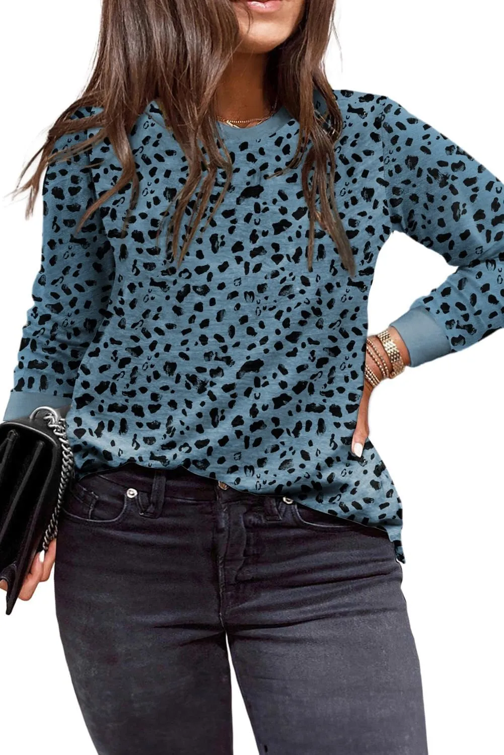 Eytino Plus Size Tops for Women Short Sleeve Crew Neck Polka Dot Print Casual Summer Loose Tee Shirts(1X-5X)